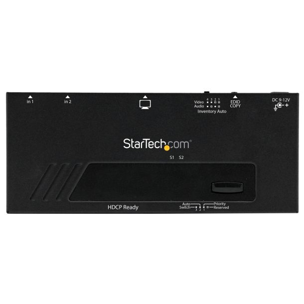 Alternative view of StarTech VS221HDQ 2 Port HDMI Switch w/ Automatic and Priority Switching - 1080p