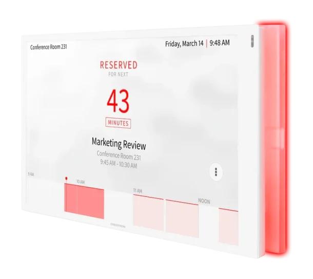 Alternative view of Crestron TSS-1070-W-S Room Scheduling Touch Screen