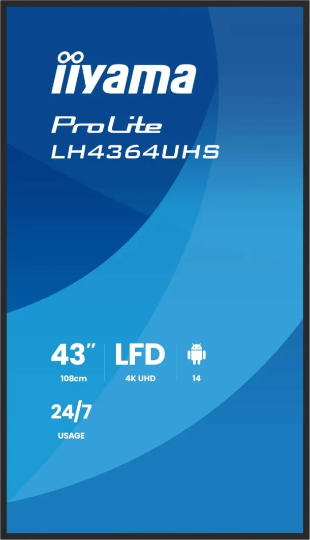 Alternative view of iiyama ProLite LH4364UHS-B1AG 43" Commercial Display