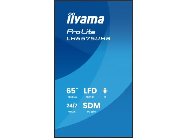 Alternative view of iiyama ProLite LH6575UHS-B2AG 65" Commercial Display
