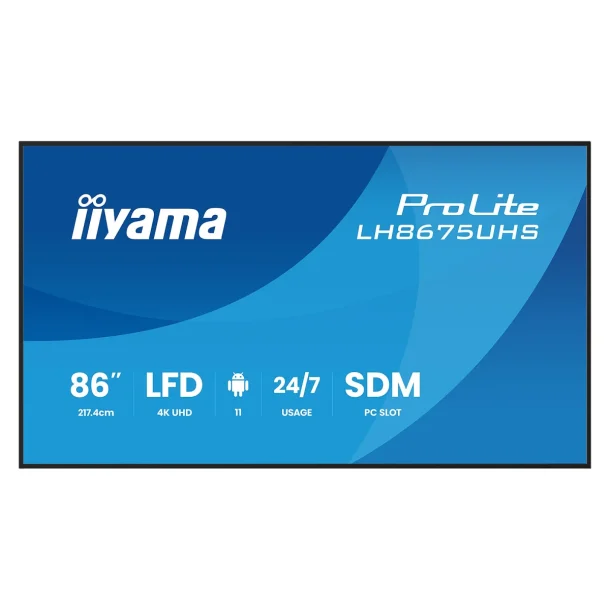 Alternative view of iiyama ProLite LH8675UHS-B2AG 86" Commercial Display