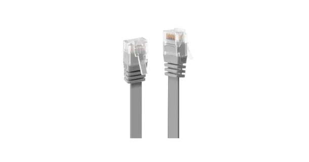 LINDY 47491 1m Cat.6 U/UTP Flat Ethernet Cable Grey