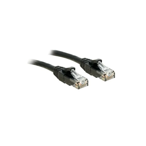 Alternative view of LINDY 48075 0.3m Cat.6 U/UTP Ethernet Cable Black