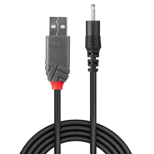 LINDY 70265 1.5m USB to DC 0.7mm/2.5mm Power Cable