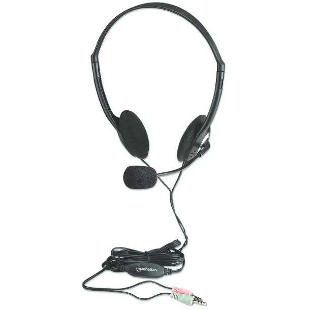 Alternative view of Manhattan 164429 Stereo On-Ear Headset with Microphone Boom