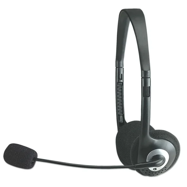 Manhattan 164429 Stereo On-Ear Headset with Microphone Boom