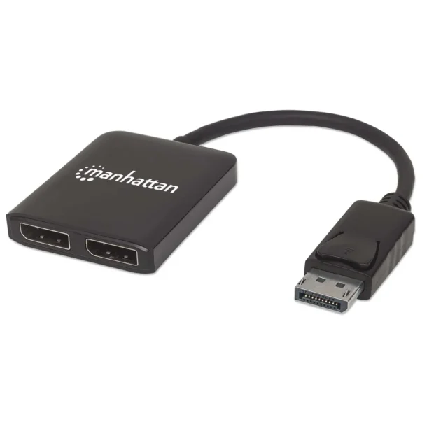 Manhattan 207768 DisplayPort 1.2 to 2-Port DisplayPort MST Splitter Hub