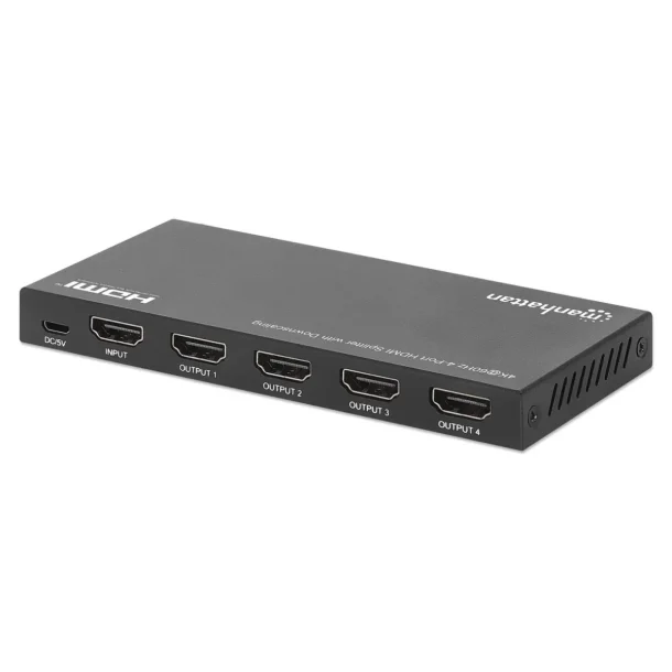Manhattan 208369 HDMI Splitter with Downscale 1 to 4 Displays