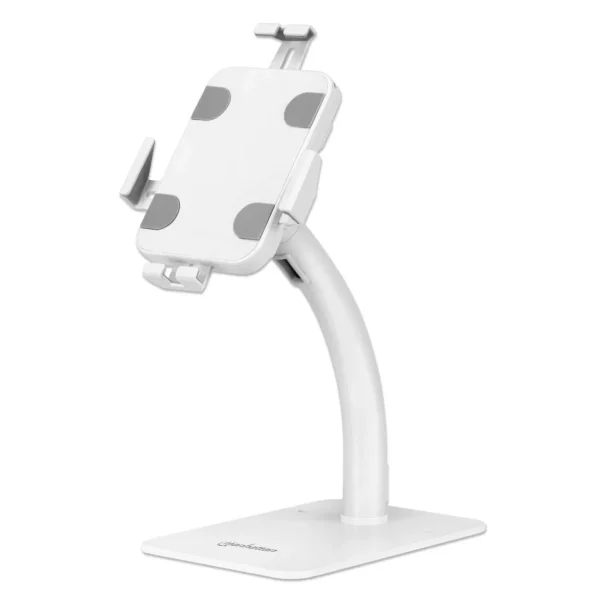 Manhattan 406352 Desktop Kiosk Stand for Tablets (Anti-Theft, White)