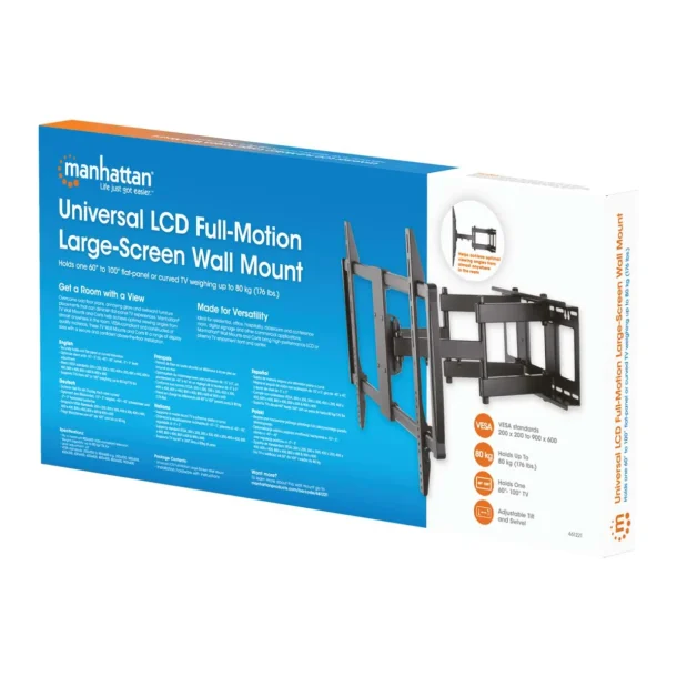 Alternative view of Manhattan 461221 Full Motion Wall Mount for 60–100" Screens