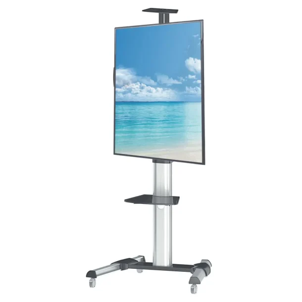 Alternative view of Manhattan 461245 TV & Monitor Trolley Stand for 37–65" Screens