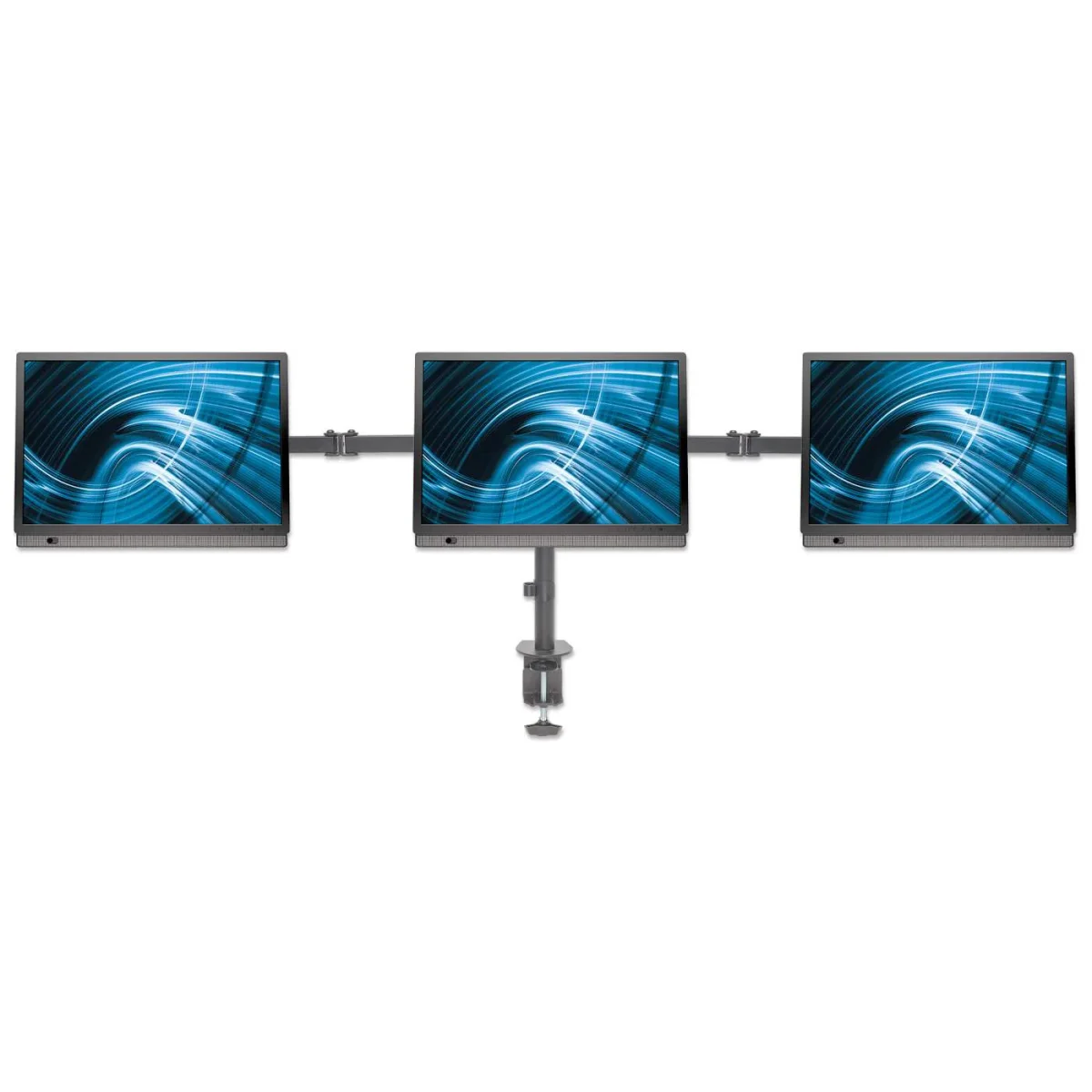 Manhattan 461658 Triple Screen Desk Mount with Double-Link Arms - Image 2