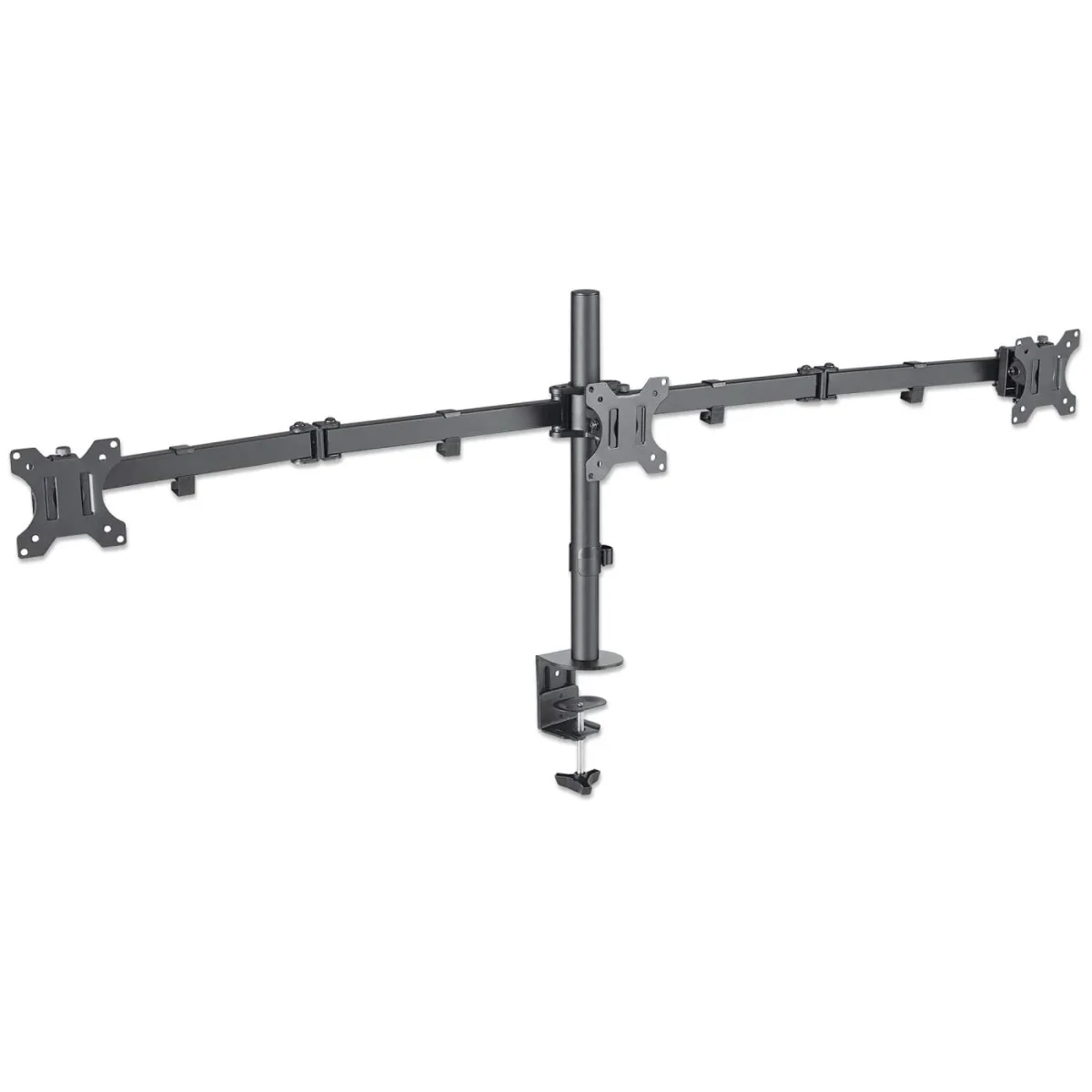Manhattan 461658 Triple Screen Desk Mount with Double-Link Arms