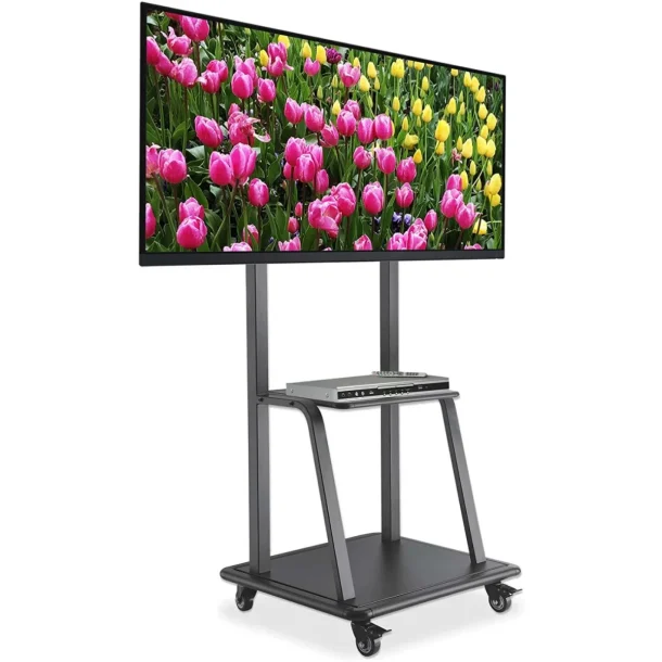Alternative view of Manhattan 461665 TV & Monitor Trolley Stand for 37–100" Screens