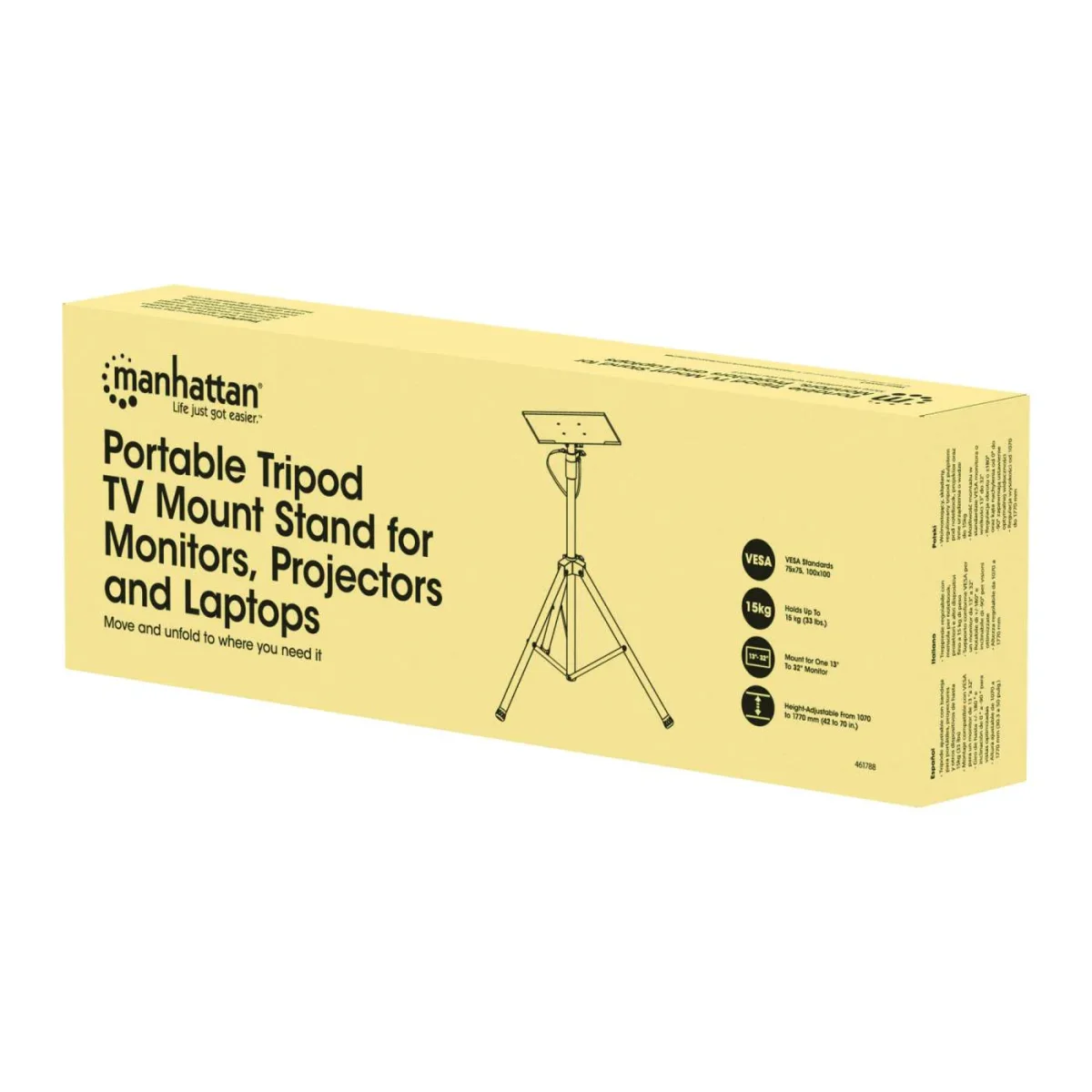 Manhattan 461788 Tripod Floor Stand for Screens 13–32" - Image 3