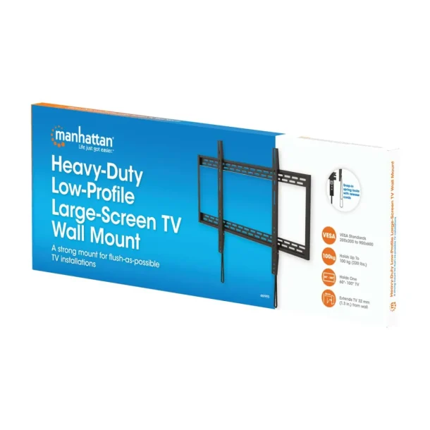 Alternative view of Manhattan 461993 Fixed Wall Mount for 60–100" Displays