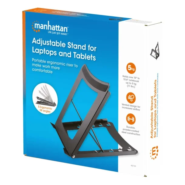 Alternative view of Manhattan 462129 Adjustable Laptop & Tablet Stand