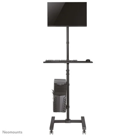 NeoMounts FPMA-MOBILE1700 Mobile AV Workstation with Keyboard & PC Mount - Image 3