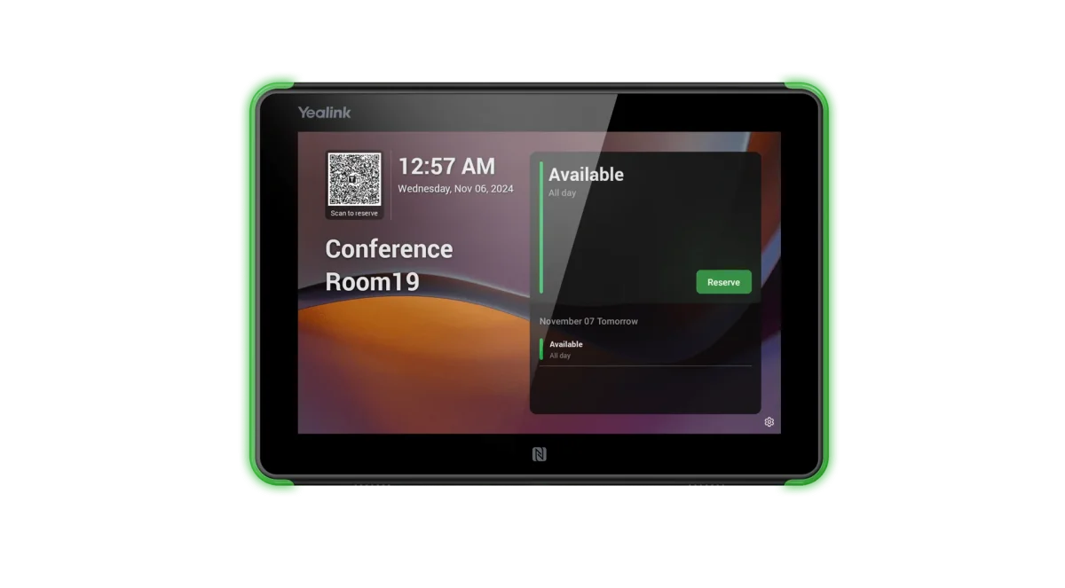 Yealink RoomPanel Plus E2 Meeting Room Scheduling Panel