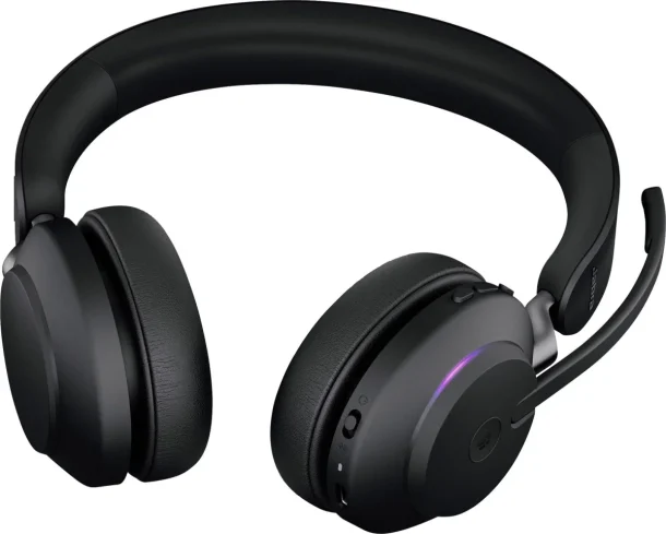 Jabra Evolve2 65 UC Stereo 26599-989-889 Wireless On-Ear Headset with Charging Stand