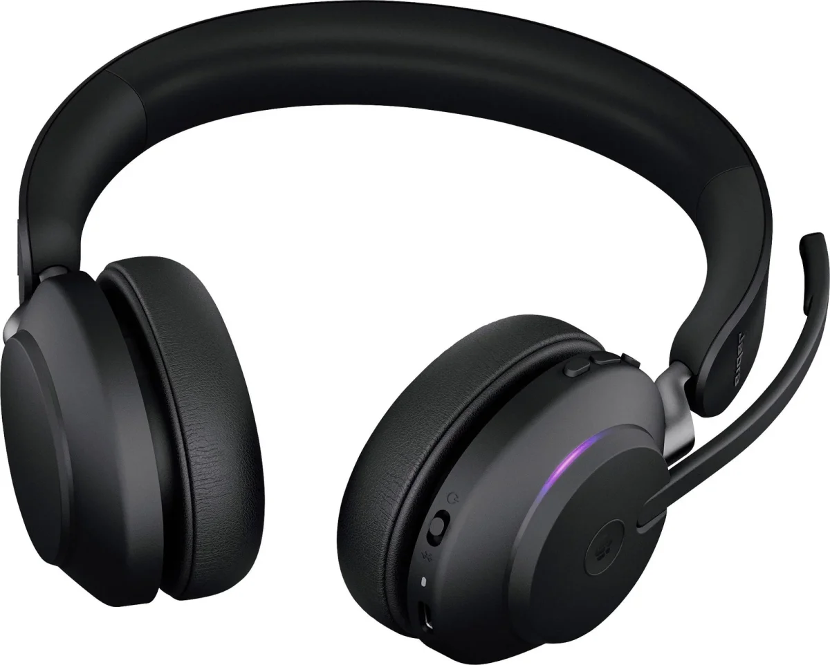 Jabra Evolve2 65 UC Stereo 26599-989-889 Wireless On-Ear Headset with Charging Stand