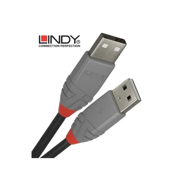 Alternative view of LINDY 36692 1m USB 2.0 Type A to A Anthra Line Cable