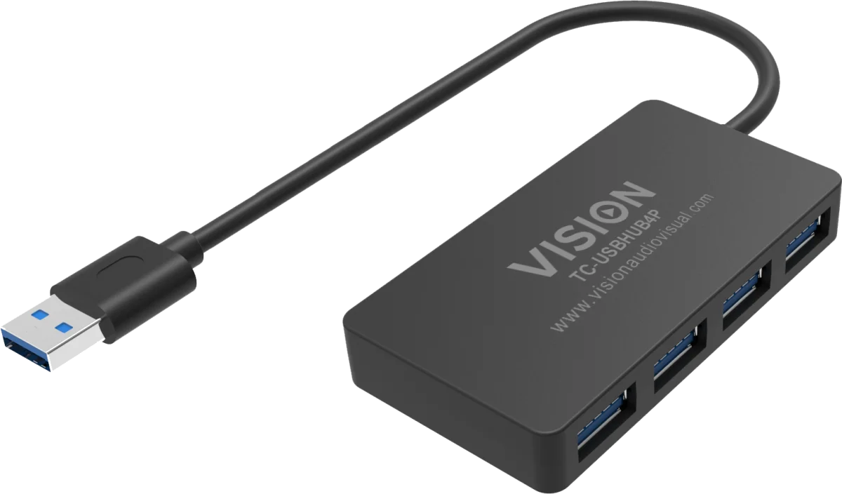 Vision TC-USBHUB4P 4-Port SuperSpeed USB 3.0 Desktop Hub