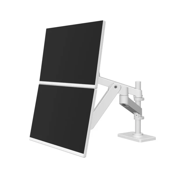 Alternative view of Ergotron 45-690-290 Dual Monitor Arm – White Desk-Mountable