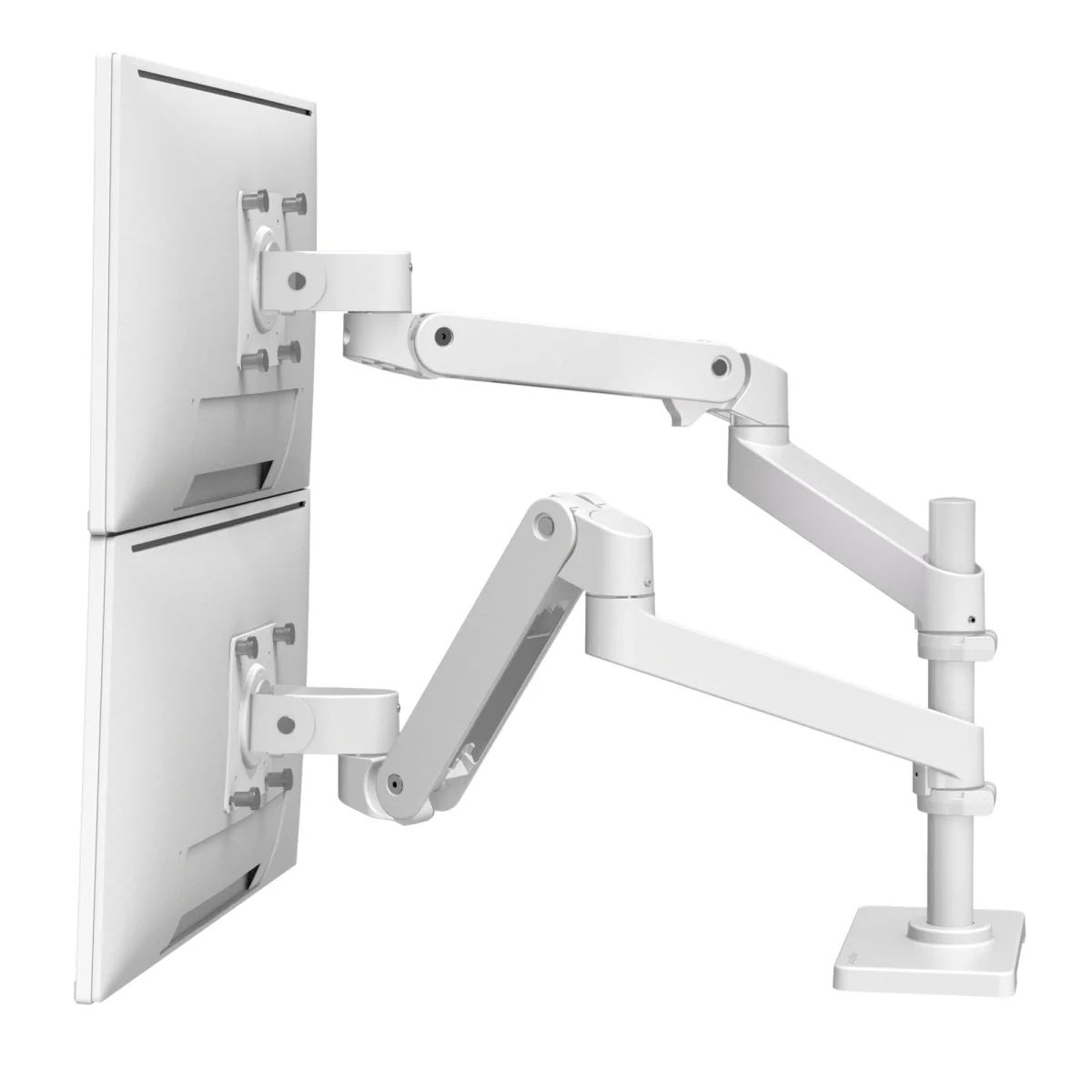 Ergotron 45-690-290 Dual Monitor Arm – White Desk-Mountable