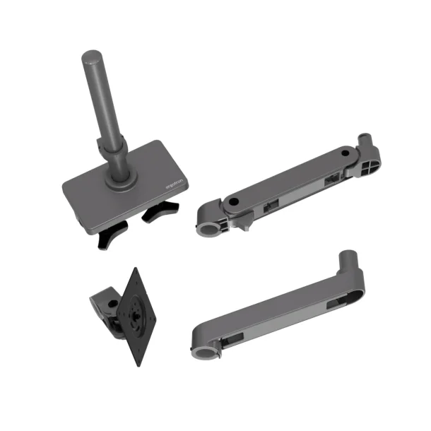 Alternative view of Ergotron 45-695-293 Single Monitor Arm with Tall Pole – Dark Grey