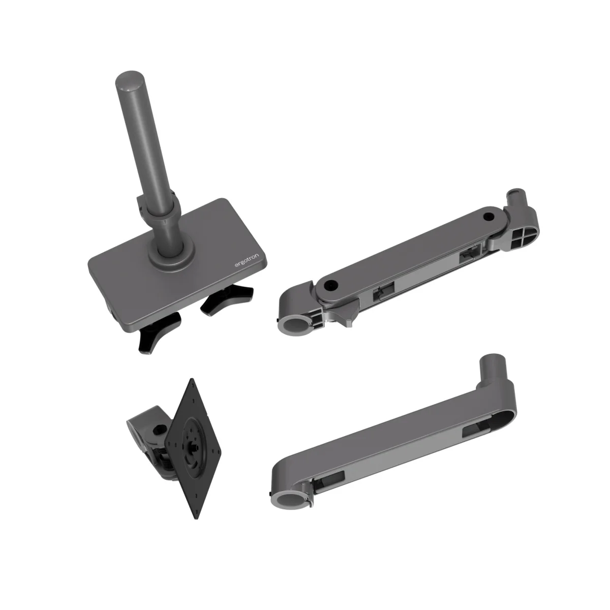 Ergotron 45-695-293 Single Monitor Arm with Tall Pole – Dark Grey - Image 2