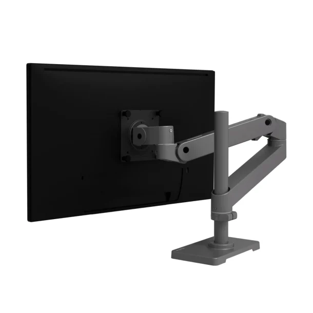 Ergotron 45-695-293 Single Monitor Arm with Tall Pole – Dark Grey