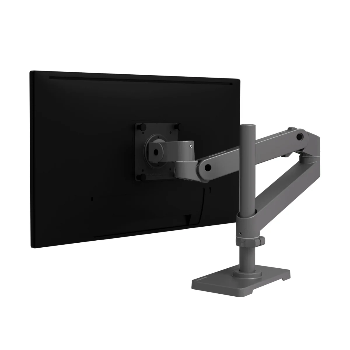 Ergotron 45-695-293 Single Monitor Arm with Tall Pole – Dark Grey