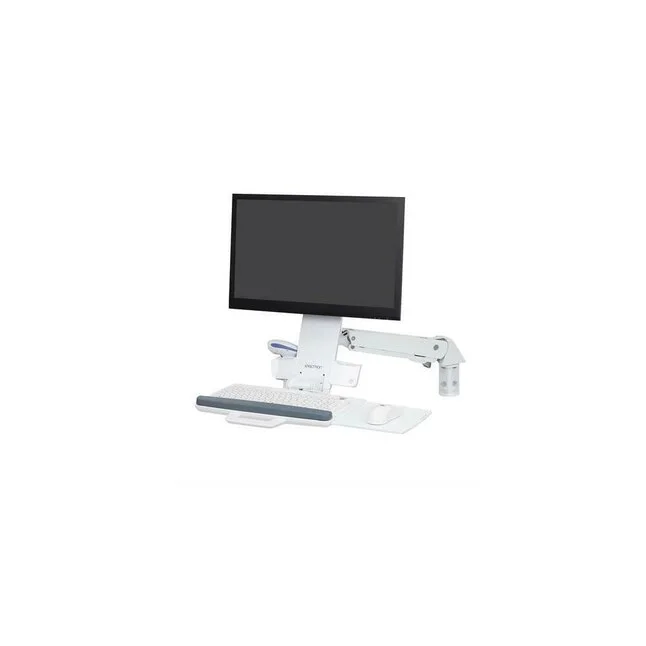 Ergotron StyleView 45-266-216 Sit-Stand Combo Wall Mount with Keyboard Tray - Image 3
