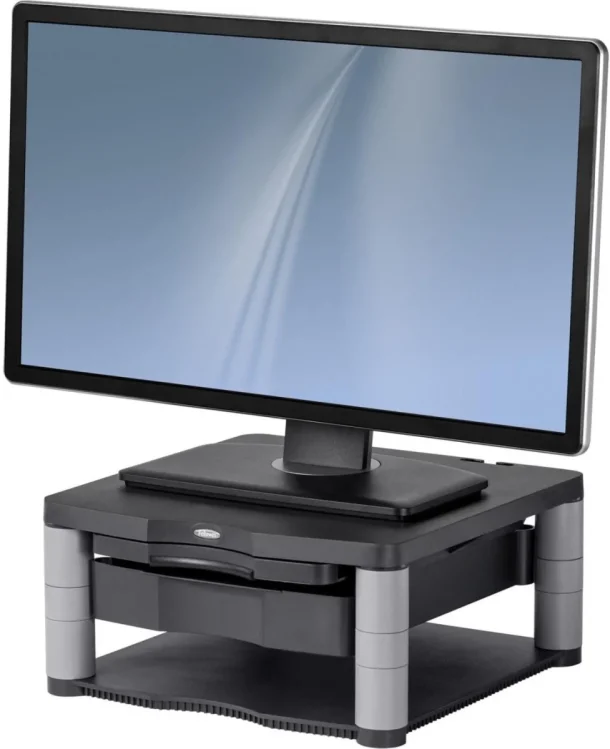 Fellowes 91713 Premium Monitor Riser Plus Platinum