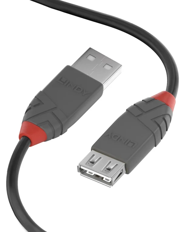 LINDY 36700 0.2m USB 2.0 Type A Extension Cable Anthra Line