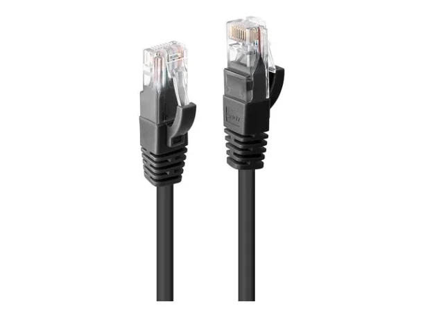 Alternative view of LINDY 48076 0.5m Cat6 U/UTP Gigabit Network Cable Black