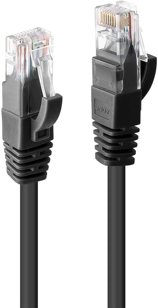 LINDY 48076 0.5m Cat6 U/UTP Gigabit Network Cable Black