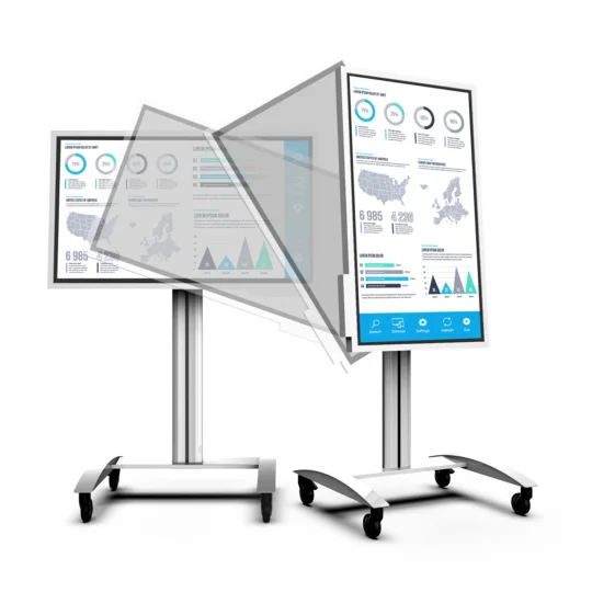 Alternative view of Peerless SR560-FLIP2 Dual Display Floor Stand Mount