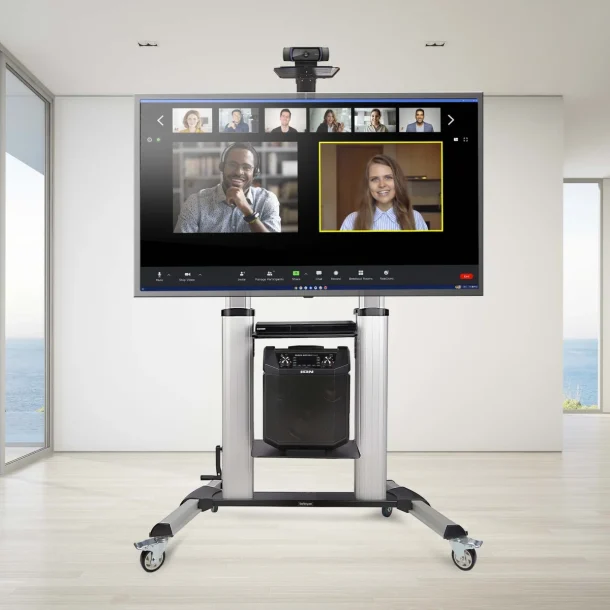 Alternative view of StarTech 1110C-MOBILE-TV-CART Rolling TV Cart & Stand on Wheels for 60"–100" Screens