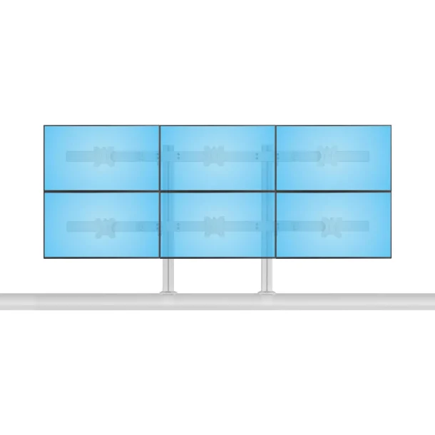 Alternative view of StarTech 6-MONITOR-ARM-A Six-Monitor Desk Mount with Crossbar