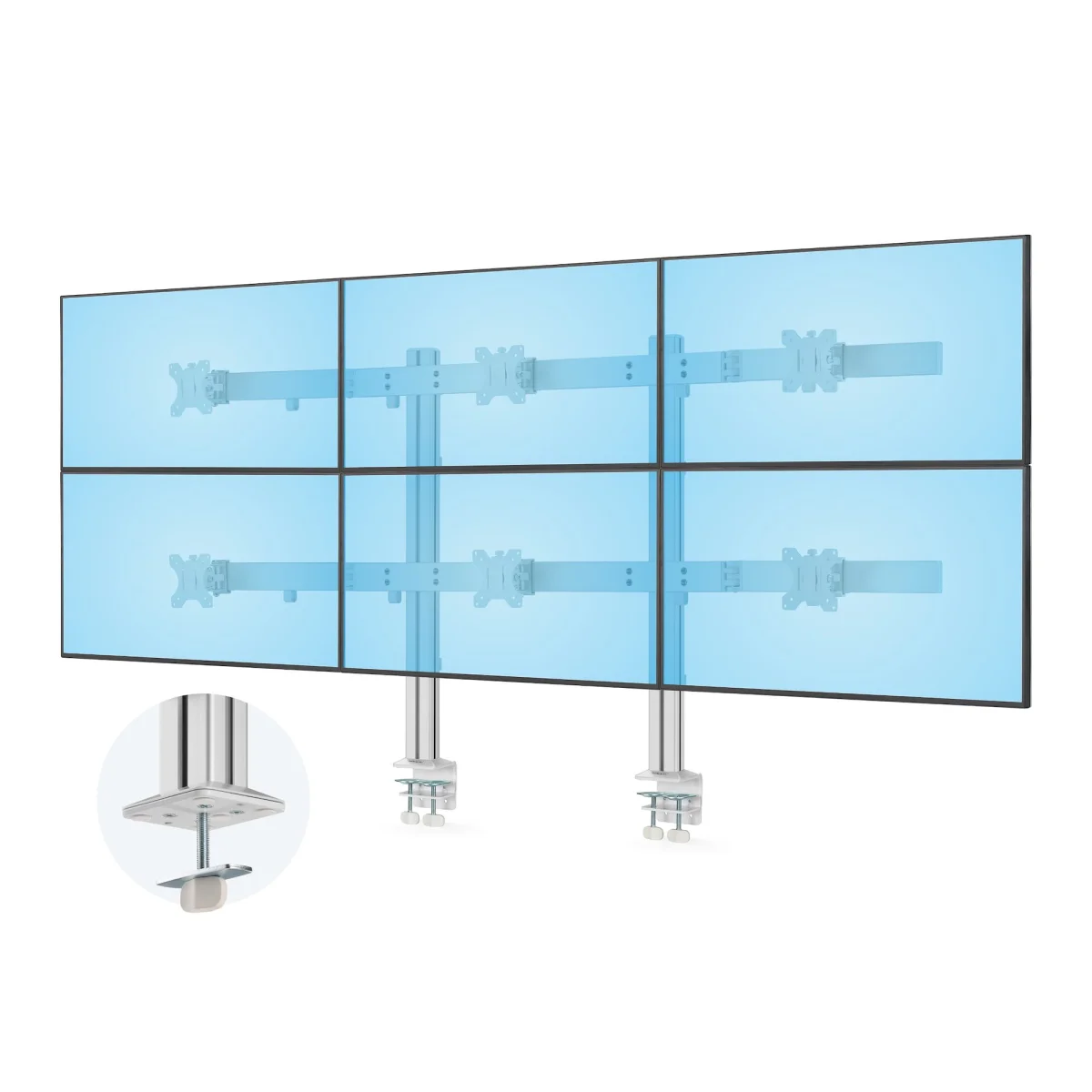 StarTech 6-MONITOR-ARM-A Six-Monitor Desk Mount with Crossbar