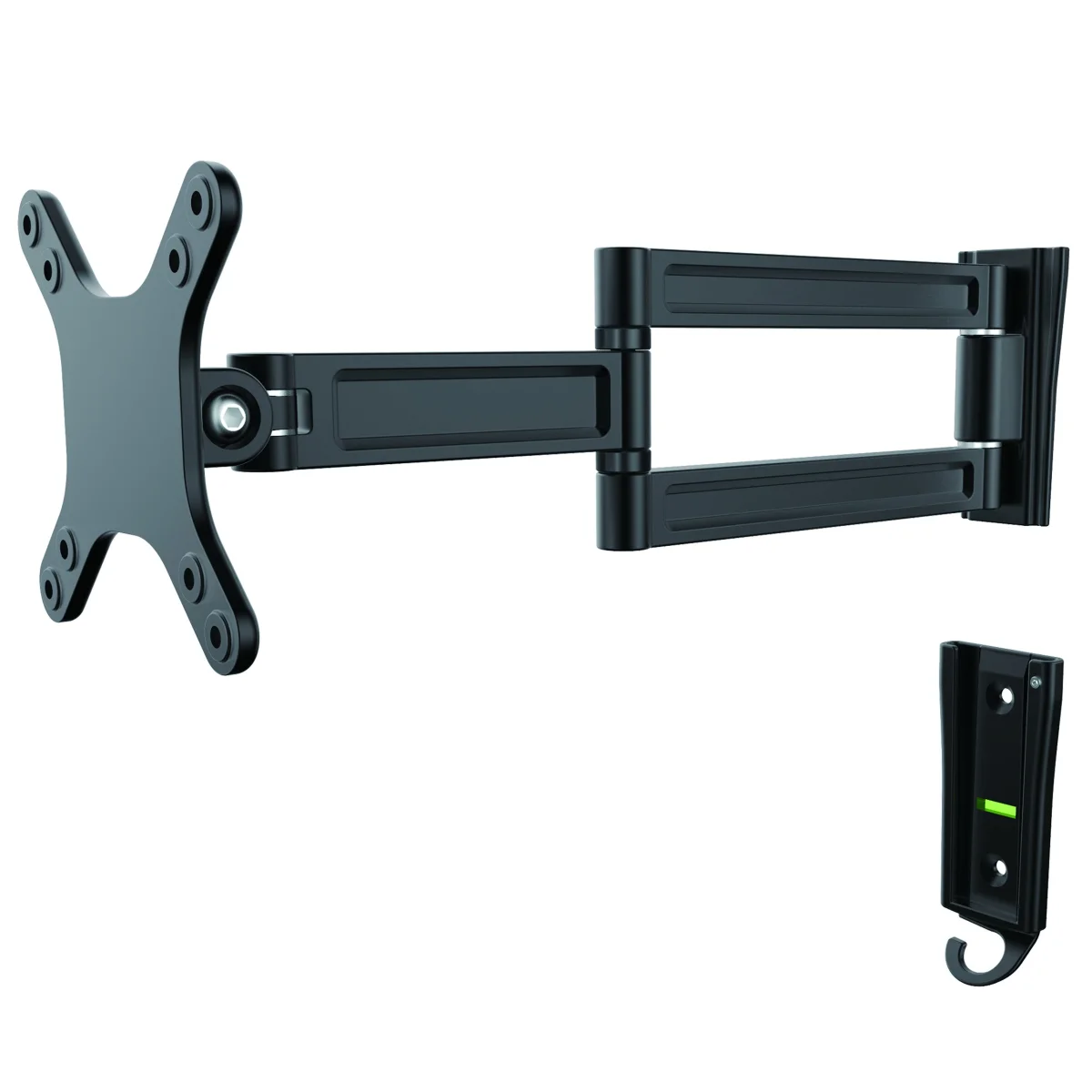 StarTech ARMWALLDS Dual Swivel Monitor Wall Mount Arm – Black - Image 2