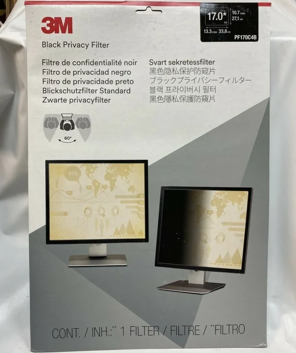3M PF170C4B 17" Desktop Monitor Privacy Filter