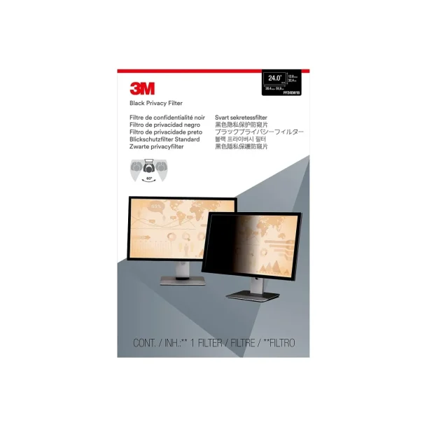 3M PF240W1B 24" Widescreen Desktop Monitor Privacy Filter