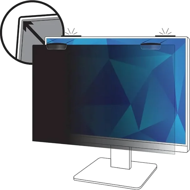 Alternative view of 3M PF270W9EM 27" Removable Magnetic Privacy Filter