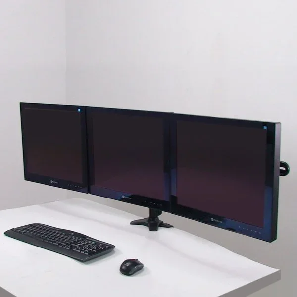 Alternative view of Amer AMR3C Triple Monitor Clamp Mount