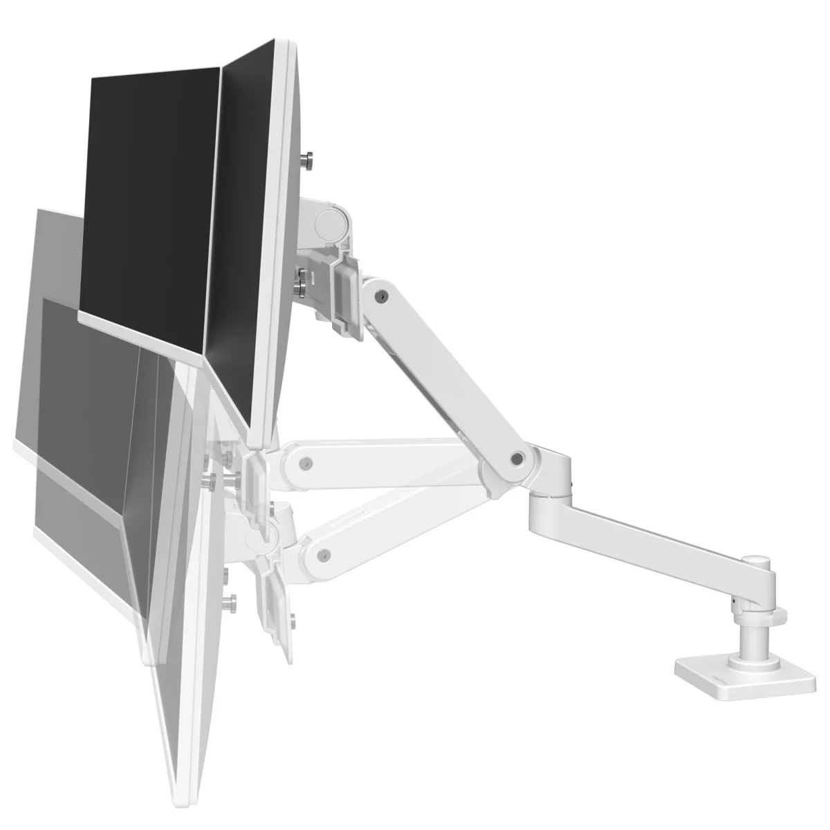 Ergotron 45-684-290 Dual Monitor Arm – White - Image 3