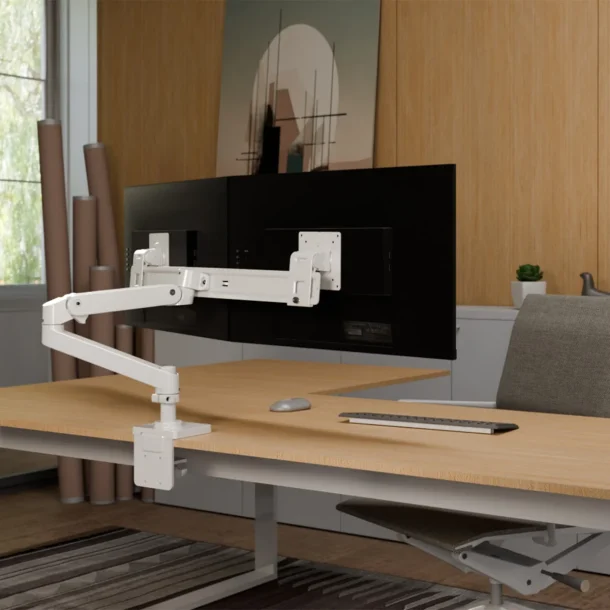 Ergotron 45-684-290 Dual Monitor Arm – White