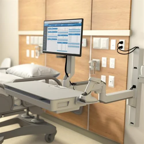 Ergotron CareFit Combo System with WSFCE 45-619-251 Snow